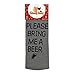 Saucey Socks If You Can Read This Please Bring Me Coffee, Beer, Wine, Socks Men Women, Luxury Cotton, Great Gift (Large, Beer - Original Gray)