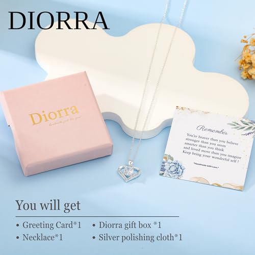 Valentine's Day Gifts Necklace for Women, 925 Sterling Silver Heart Pendant Necklace Dainty CZ Diamond Charm ChainJewellery Birthday Gifts for Women - Image 5