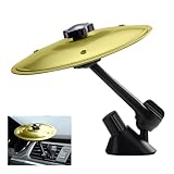 Ongfuwu Car Cymbal, Metal Car Crash Cymbal for Air Vent, Easy Clip-On Mini Drum Cymbals for Dashboard, Compact Vehicle Symbol Drum, Make Your Driving Fun, Novelty Drummers & Music Lovers Gift (Golden)