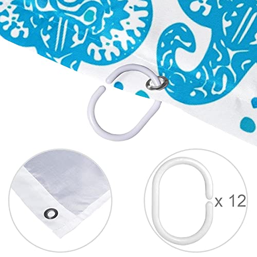 Rideau de douche éléphant indien pour une décoration de salle de bain évasion - 5