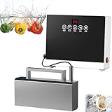 FgdVrelnor Lavavajillas por ultrasonidos para Fregadero 380W 40KHz, Limpiador portátil por inmersión de Acero Inoxidable, con Panel de Control, Diseño Desmontable,para Autocaravana y Cocina pequeña