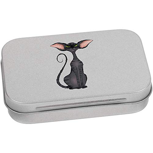 Azeeda 95mm 'Devon Rex Cat' Metal Hinged Tin/Storage Box (TT00141895)