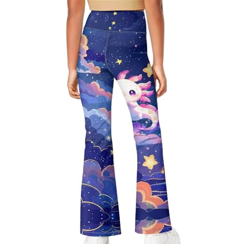 Kids Girls Flare Hem Legging High Waist Stretchy Bootcut Pants Little Girl Dance Bell Bottoms 5-14 Years4