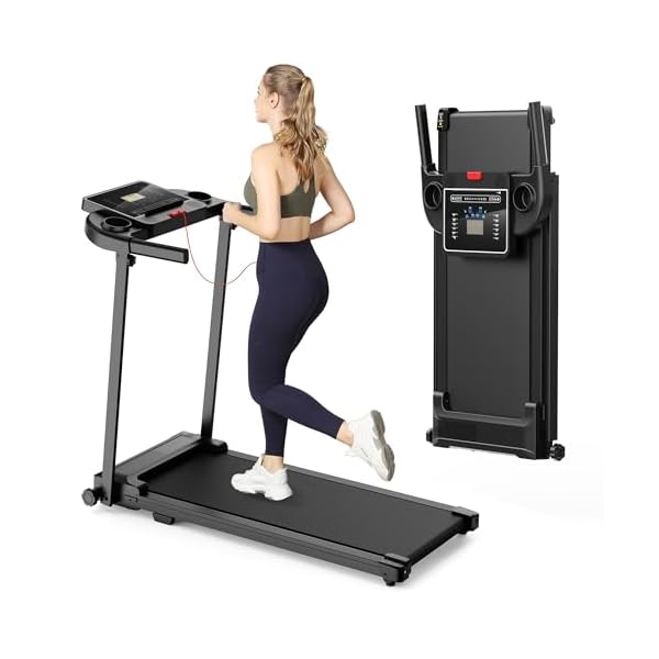 Cinta de Correr Plegable Andar – Caminadora Electrica para Casa con Pantalla LED Treadmill for Home 3 en 1 Walking Pad Compact Portable Under Desk Running para el hogar y la Oficina 100KG