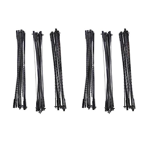 72Pcs Scroll Saw Blades 127mm Carbon Steel Fretsaw Blades with Pin 15/18/24 Teeth Standard Fine Cut Saw Blades