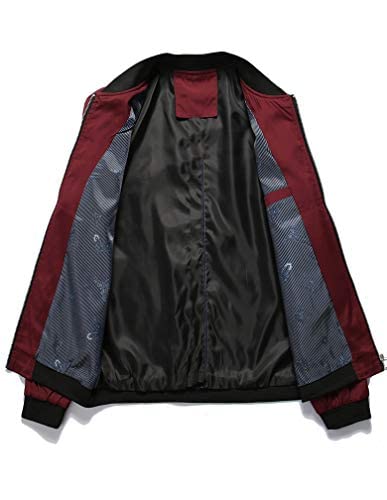 Pasok Men's Lightweight Softshell Coat Sportwear Zipper Windbreaker Flight Bomber Jacket Khaki Xl #TOP5