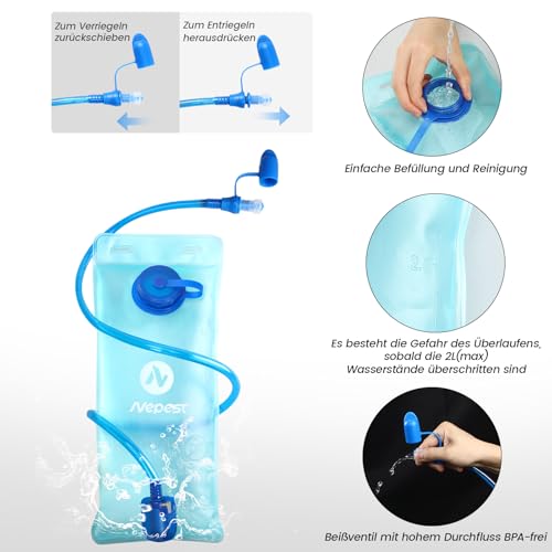 Sac à dos de vélo VTT avec poche d'hydratation 2l Nepest extérieur - 5