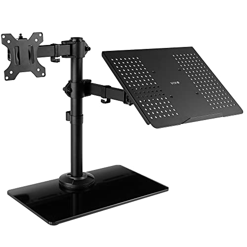 Support informatique pour écran 32 pouces et PC portable idéal pour le télétravail