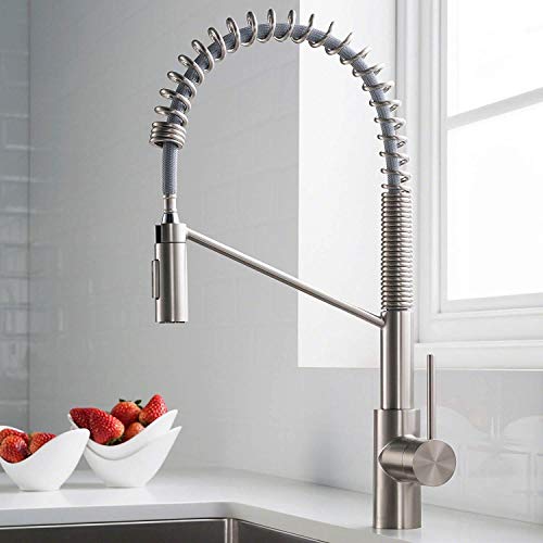 Kraus Kpf-2631Sfs Oletto Single Handle Commercial Kitchen Faucet, 21.85 Inch, Pull Down Stainless Steel #TOP2