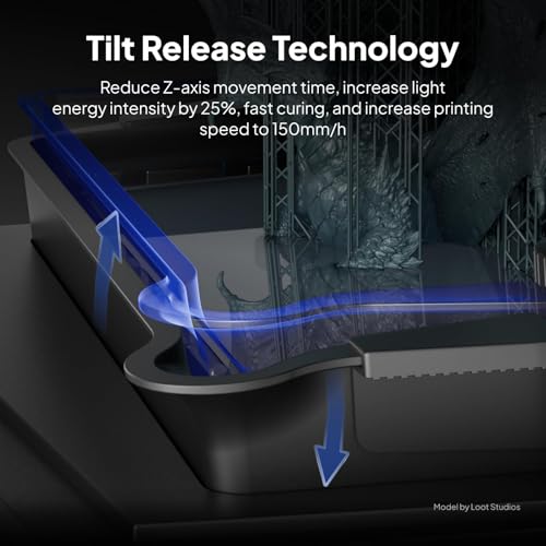 ELEGOO Saturn 4 Ultra 16K Resin 3D Printer, 10 Inch Mono LCD High Resolution Resin Printer, Heated Resin Tank, 150mm/h Fast Printing, Auto-Leveling, Wi-Fi Transfer, Print Size 8.33 x 4.66 x 8.66 Inch