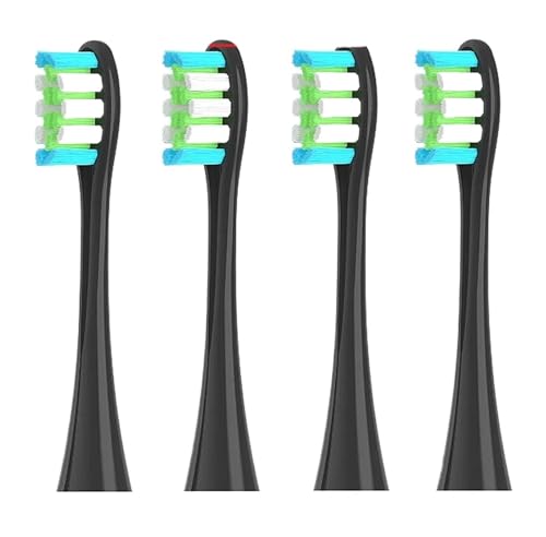 �����p�u���V�w??�b�h�AOclean X/X PRO/ Z1/ Sonic�d�����u���V�w�b�h�u���V�m�Y���ɑΉ�(4 Pcs black)