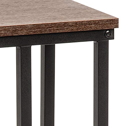 Iris Usa Sdt Metal Side, Wood Accent Sofa End Table Computer Desk Coffee Snack, Night Stand, C-Shape Basic #TOP7
