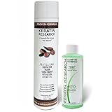 Brazilian Professional Keratin Hair Blowout Treatment with Clarifying Shampoo Sulfate Free Starter...