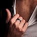 LerchPhi 8MM Titanium Mens Fashion Matte Brushed Black Custom Engrave Wedding Band Hypoallergenic Ring in Size 11.5