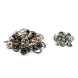 ZRM&E 20pcs 8x5mm Pull Ring Rivet O Ring Round Head Stud Screwback Nail Rivet 360 Degree Rotation DI