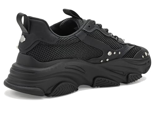 Image of Steve Madden Women's Possession Sneaker, Black Piercing, 7.5