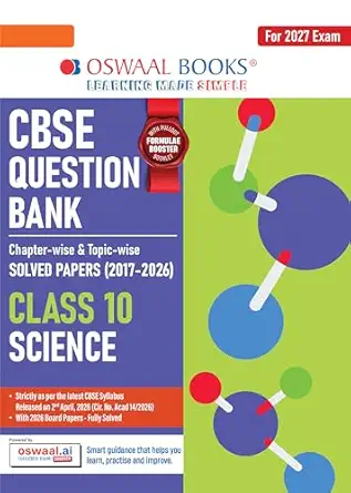 Oswaal CBSE Class 10 Science Question Bank | Chapter & Topic-wise Solved Papers (2017–2026)
