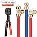 Disconnect Tongs Tool with Depth Gauge and Pipe Deburring Tool Combination Set, Push to Connect Removal Clamp, Disconnect Tool for Pipe Fittings 3/8 Inch to 1 Inch,PEX Pipe, Copper, CPVC, PE-RT, HDPE
