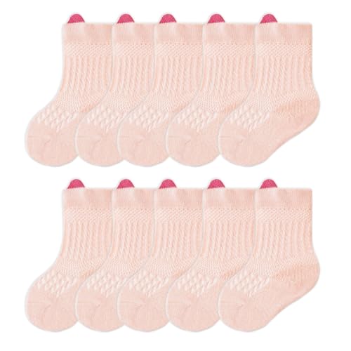 Toddler Socks, 5 Pairs Baby Ankle Socks Kids Unisex Sock Soft Breathable Cotton Thin Sock
