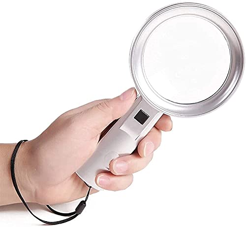 Loupe loupe de lecture HD 10 fois grossissante avec lanière LED pour loisirs