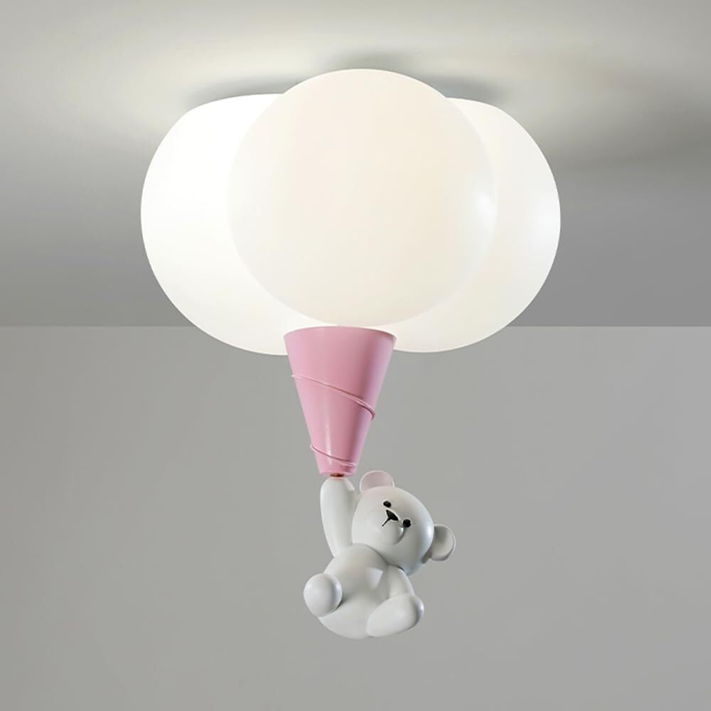 Plafonnier LED Ours 66W anti-éblouissement pour chambre d'enfants