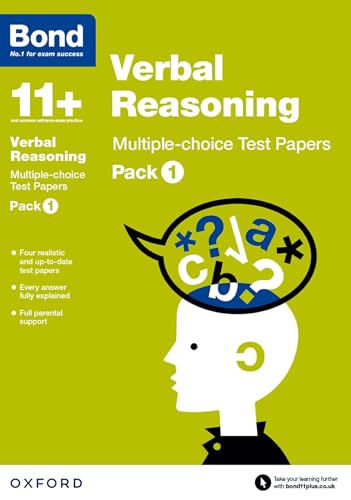 Bond 11+: Verbal Reasoning Multiple-choice Test Papers: Pack 1