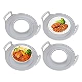 【Plusieurs tailles】 Le support de bol pour micro-ondes peut accueillir des bols d'un diamètre allant jusqu'à 5 pouces et même des bols plus grands, ainsi que des assiettes jusqu'à 10 1/2 pouces. Que vous souhaitiez servir une petite portion de délicieuse soupe ou réchauffer vos restes dîner, ce support a ce qu'il vous faut