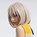 Rosa Star Short Bob Wig 12 Inches Straight Synthetic Hair Wigs for Women (613#)