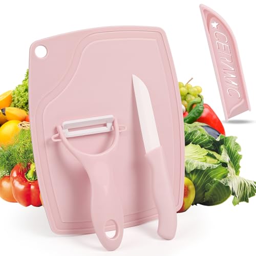 La Mejor Recopilación de Mujer al mejor precio. 41 GIVOOBE Juego de Tablas de Picar de Cocina, Incluye Tabla de Cortar, Pelador y Cuchillo, Adecuado para Frutas, Verduras y Carnes, Cutting Board, Durable y Adecuado para Acampar...