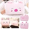 Kids Cartoon Hand Pillow, Cute Plush Animal Hand Warmer Rest Weak Hero Arm Pillow, Children's Throw Pillows Cushions for Students to Take A Nap, Travel Essentials- Non-Electrical Arm Support(Rabbit
