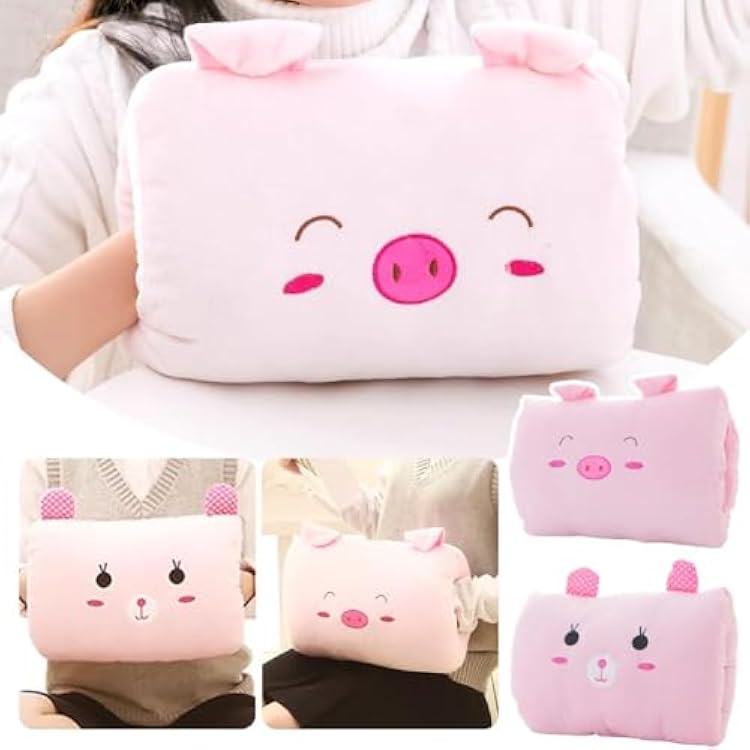Kids Cartoon Hand Pillow, Cute Plush Animal Hand Warmer Rest Weak Hero Arm Pillow, Children's Throw Pillows Cushions for Students to Take A Nap, Travel Essentials- Non-Electrical Arm Support(Rabbit