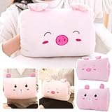 Kids Winter Cartoon Plush Hand Pillow Hand Warmer, Multifunction Home Animal Doll Plush Muffs Cartoon, Travel Necessities Desk Nap, for Warmer Throw Days Winter Hugging Cushion - Image 6