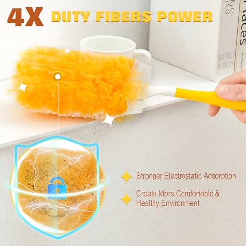 Image of 360 Duster Refills for Swiffer Duster, 40 Pack Heavy Duty Duster Kit for Cleaning with 4X Electrostatic,Compatible with Swiffer Handle Pet Hair, Blinds & Car Vents- Great Gift Set