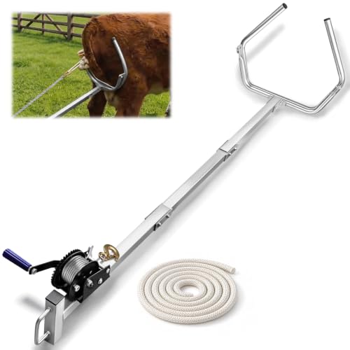 82in Calf Puller 20%+ Higher Cow Calving Efficiency Especially Suitable for Large-Sized Cows. Safe Labor-Saving Rotary Calf Puller for Cattle 300 Lbs Load Capacity