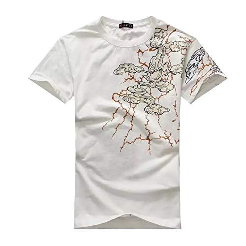 T-Shirts en Coton pour Hommes BaronHong avec Broderies Haute Densité