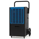 HOMFME Commercial Dehumidifier, Portable Compressor Dehumidifier with 24H Timer, Auto Defrost, Memory Restart, Industrial Building Dryer for Basement Warehouse (Blue, 66L/Day, 45 x 43 x 81cm)
