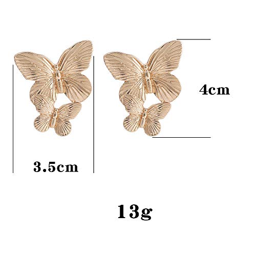 Fxmimior 2555 Bohemian Dainty Gold Big Butterfly Earrings Big Dainty Gold Drop Earrings Statement Charm Earring Body Jewelry thumb #4