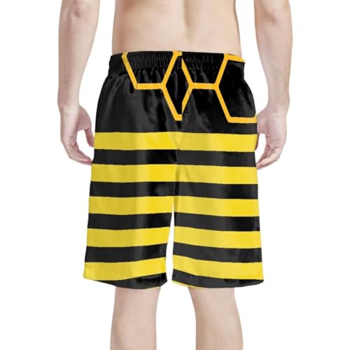 Hawapod Men's Shorts Casual with Side Pocket Drawstring Lightweight Quick Dry Plus Size Swim Trunks4