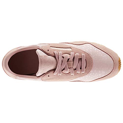 Reebok Classic Nylon Slim Text Lux, Sneakers Basses Femme, Rose (Chalk Pink/White/Gum), 37.5 EU