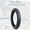 Libereco 2 Pack Electric Bike Tire 14x2.125 (57-254) with 2 Bent Valve Tubes 3 Tire Levers Anti-Slip Folding E-Bike, Kids Bike Tire #1