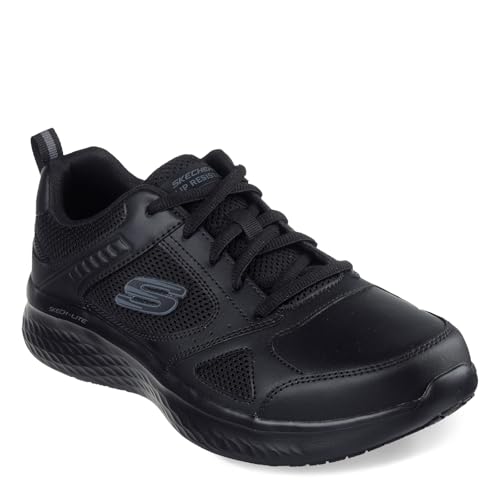 Skechers Men's Work Skech-Lite Pro Skaut Athletic Styling Slip Resistant Shoe Food Service, BLK, 9.5
