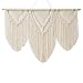 sadfd Grande Tenture Murale en Macramé Bohème，Murs Décor Tapisserie en Macramé Au-Dessus De La Tête Lit Tapisserie Tissée Macramé Rideau De Mariage en Macramé Rideau Décoratif avec en Bois 4432in