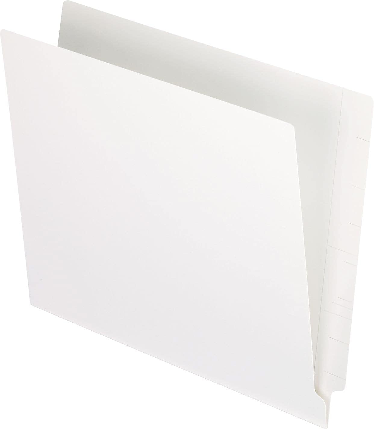 Pendaflex H110DW Reinforced 2-Ply Folders, Straight Cut, End Tab, Letter Size, WE, 100 per Box White
