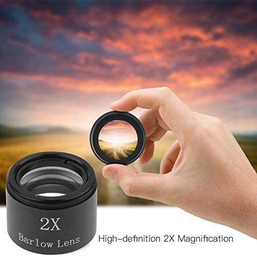 ciciglow 2X 1.25inch Barlow Lens with Storage Case M28.6 * 0.6 Thread 2X Eyepiece Fully Multi Coated Glass Lens for Astronomy Lovers - Image 2