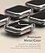 Ringke Bezel Styling [Stylish Stainless Steel Frame] Compatible with Apple Watch Series 9, 8, 7 Case (45mm), Anti Scratch Protector Adhesive Cover Accessory - Silver (45-01)