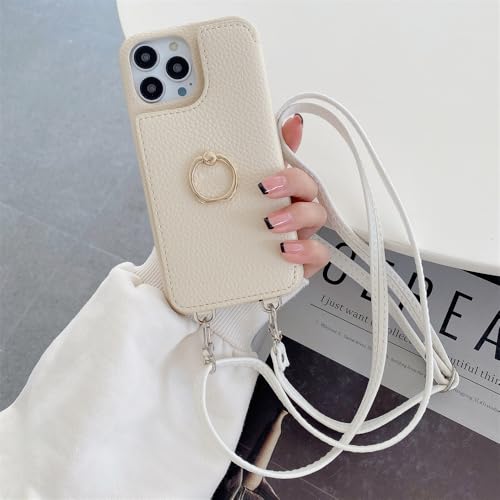 【DBWYPY】対応 iPhone17Promax スマホケース iPhone 17 Pro max ケース 手帳型 ショルダー カード収納 肩掛け 斜めかけ あいふぉん17プロマックス リング付 スマホケース ミラー 鏡付き 背面ポケット 女子 アイフォ