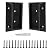 Muzata 40Pcs Deck Railing Brackets Connectors Rail Support Kit for 2x4(1.5"×3.5") Railing with 246pcs Screws Wooden Fance Handrail Wood Railing System Cable Railing Baluster Railing, WT11