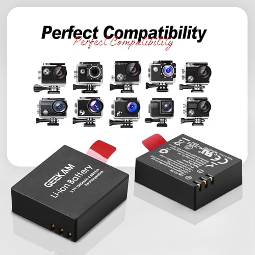 Geekam 3-1350 Action Camera Battery Pack thumb #3