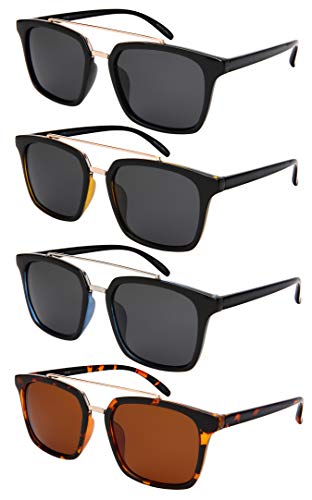 Edge I-Wear Women Square Polarized Sunglasses for Men Driving Sunglass Fishing 53108TT-P3