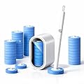 Disposable Toilet Cleaning System with 24 Refills, Toilet Wand Kit with Holder, Wall Mounted Toilet Brush Set for Deep Cleaning Bathroom Bowl, Hygienic Toilet Bowl Cleaner Kit